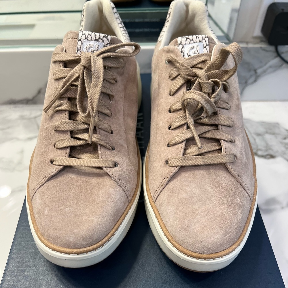 Cole Haan GrandProTopspin Sneakers Dune/Ivory Size 9. Have never been worn.